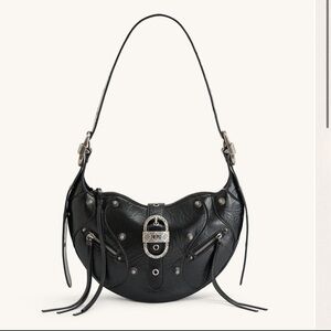 JW pei TESSA CRUSHED SHOULDER BAG - BLACK